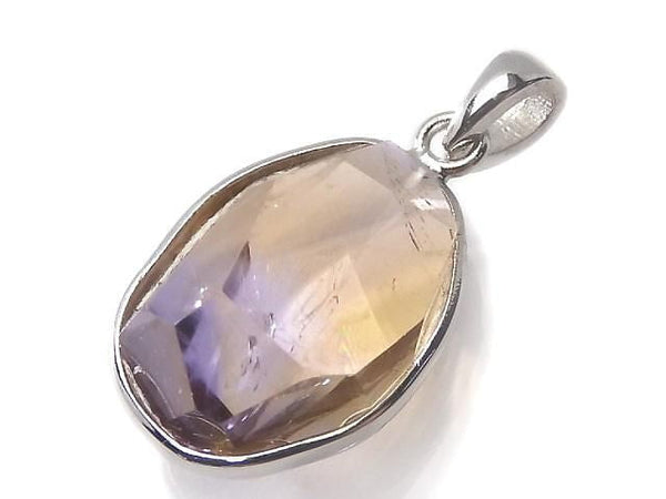 [Video][One of a kind] High Quality Ametrine AAA- Faceted Pendant Silver925 NO.11
