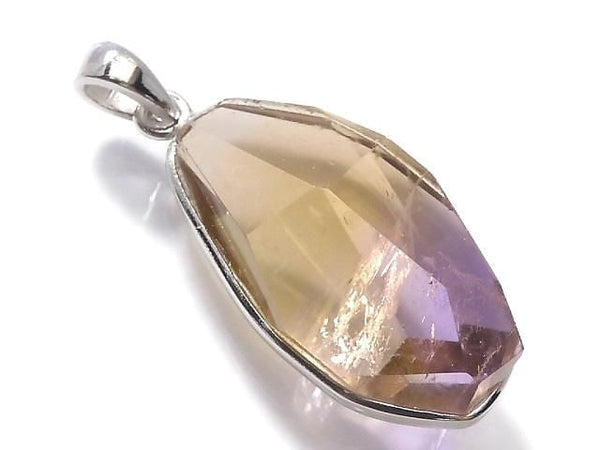 [Video][One of a kind] High Quality Ametrine AAA- Faceted Pendant Silver925 NO.13