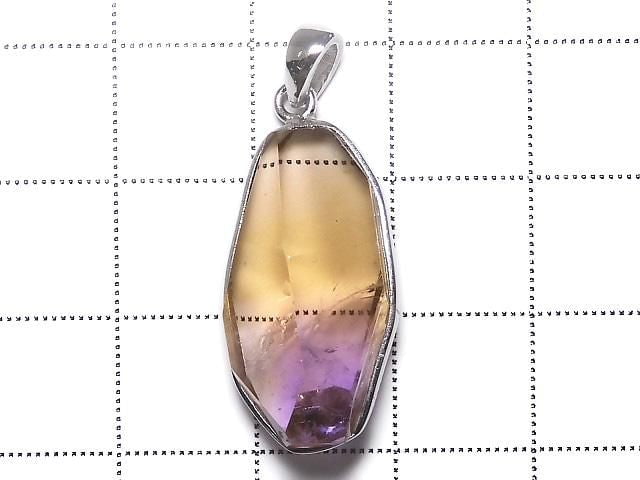[Video][One of a kind] High Quality Ametrine AAA- Faceted Pendant Silver925 NO.13