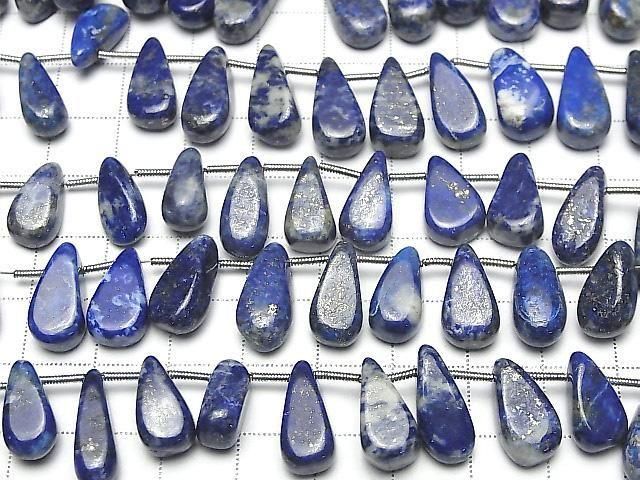 [Video] Lapislazuli AA++ Pear shape (Smooth) half or 1strand beads (aprx.15inch/37cm)