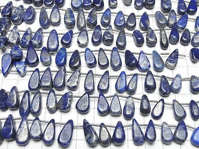 [Video] Lapislazuli AA++ Pear shape (Smooth) half or 1strand beads (aprx.15inch/37cm)