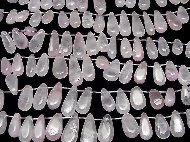 [Video] Rose Quartz AA++ Pear Shape (Smooth) 1strand beads (20 pcs)