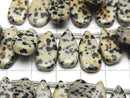 [Video] Dalmatian Jasper Pear Shape (Smooth) 1strand beads (26 pcs)