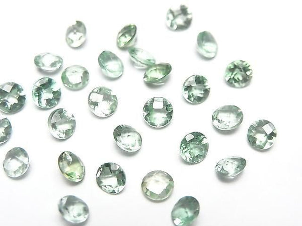 [Video] High Quality Blue-Green Apatite AAA Loose Stone Round Checker Cut 4x4mm 4pcs