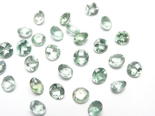 [Video] High Quality Blue-Green Apatite AAA Loose Stone Round Checker Cut 4x4mm 4pcs