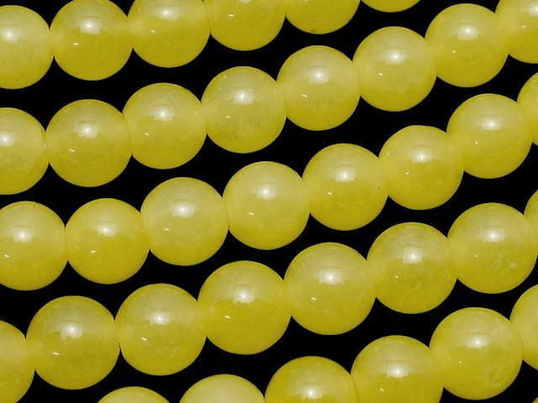 Yellow Jade Round 7mm 1strand beads (aprx. 15 inches/37 cm)