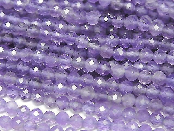 High Quality!  Amethyst AA+ Faceted Round 3mm  1strand beads (aprx.15inch/36cm)