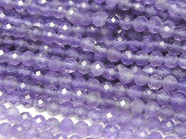 High Quality!  Amethyst AA+ Faceted Round 3mm  1strand beads (aprx.15inch/36cm)