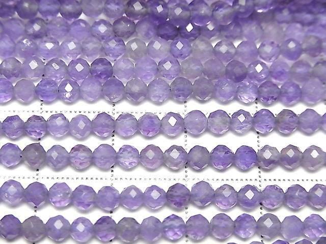 High Quality!  Amethyst AA+ Faceted Round 3mm  1strand beads (aprx.15inch/36cm)