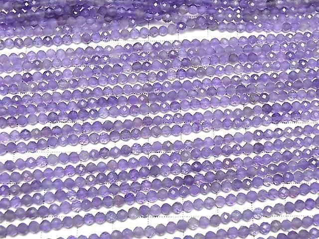 High Quality!  Amethyst AA+ Faceted Round 3mm  1strand beads (aprx.15inch/36cm)