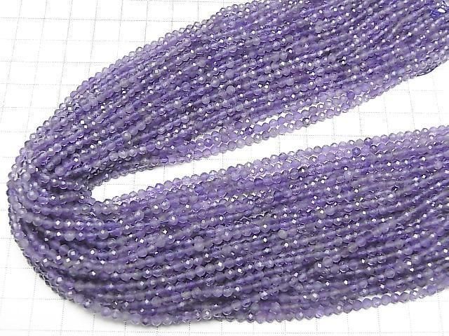 High Quality!  Amethyst AA+ Faceted Round 3mm  1strand beads (aprx.15inch/36cm)