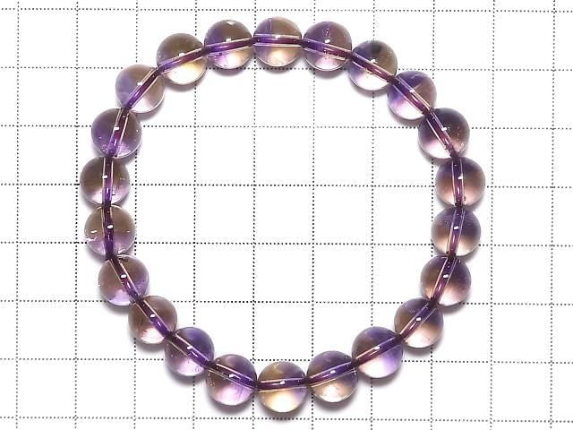 [Video][One of a kind] High Quality Ametrine AAA Round 8.5mm Bracelet NO.2