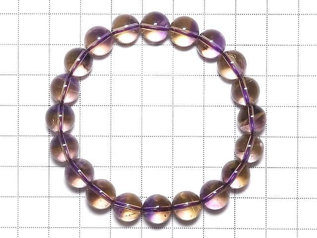 [Video][One of a kind] High Quality Ametrine AAA Round 9.5mm Bracelet NO.3