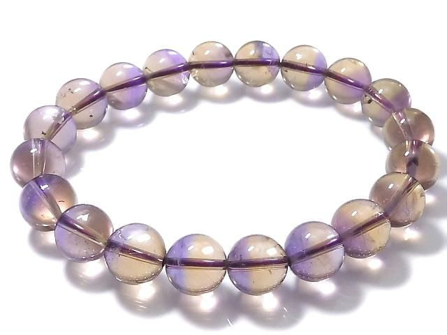 [Video][One of a kind] High Quality Ametrine AAA Round 9.5mm Bracelet NO.3