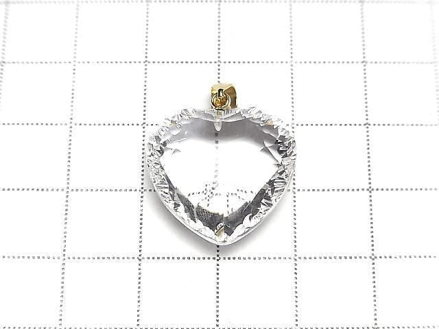 [Video] High Quality Crystal AAA Heart Cut Pendant 20x20mm 18KGP 1pc