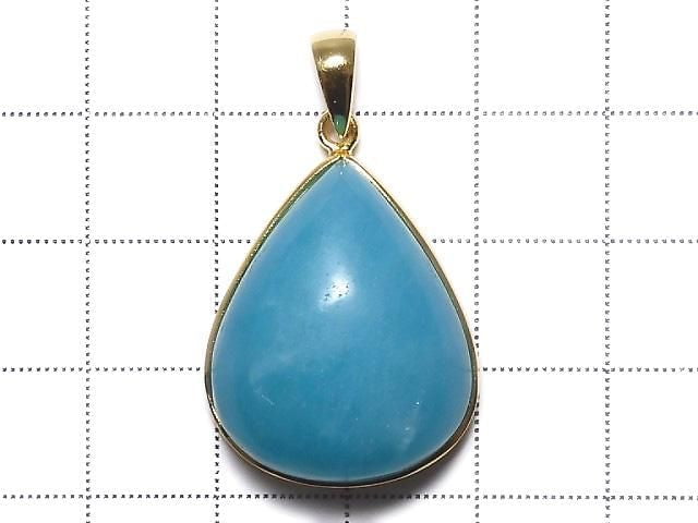[Video][One of a kind] Amazonite Silica AA++ Pendant 18KGP NO.152