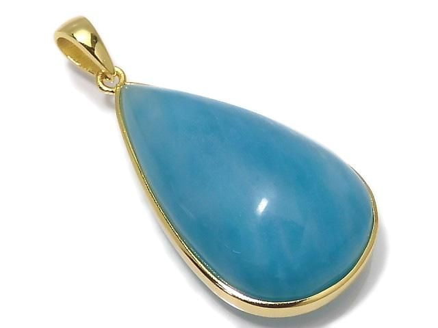 [Video][One of a kind] Amazonite Silica AA++ Pendant 18KGP NO.153