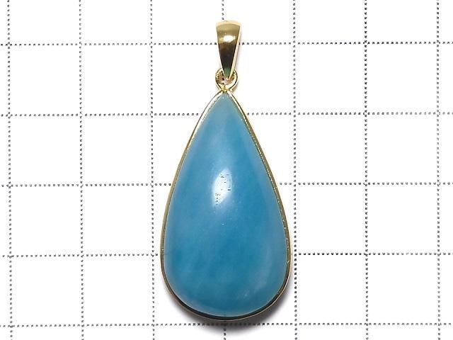 [Video][One of a kind] Amazonite Silica AA++ Pendant 18KGP NO.153