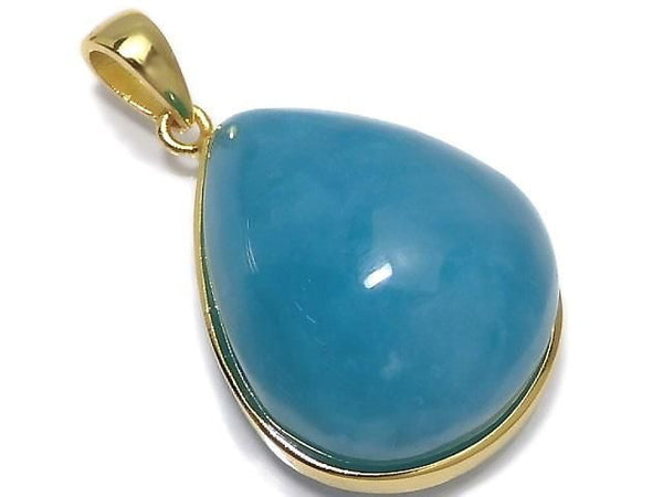[Video][One of a kind] Amazonite Silica AA++ Pendant 18KGP NO.154