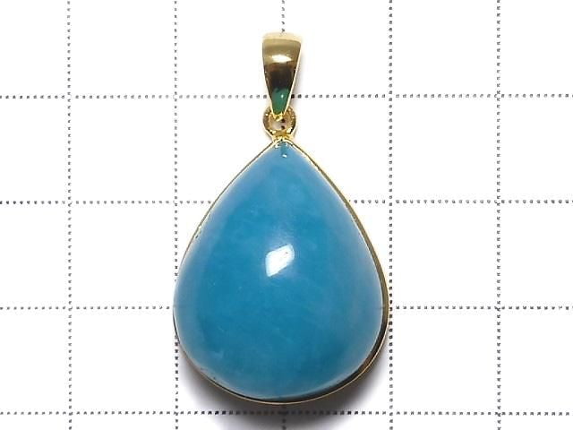 [Video][One of a kind] Amazonite Silica AA++ Pendant 18KGP NO.154