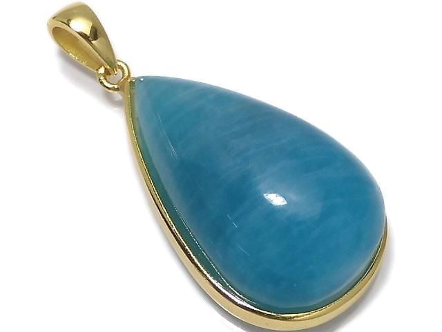 [Video][One of a kind] Amazonite Silica AA++ Pendant 18KGP NO.155