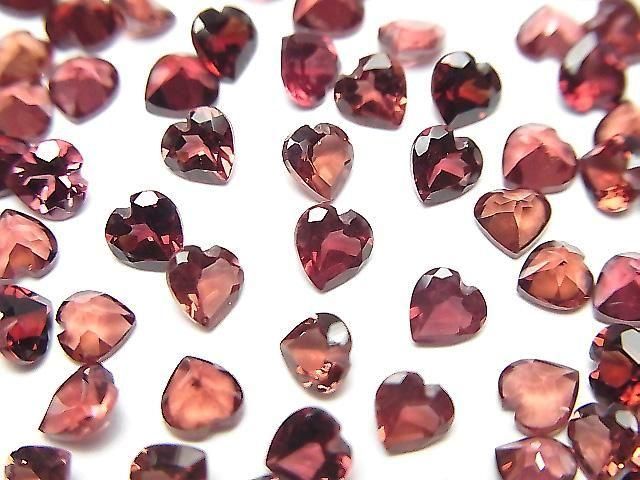 [Video] High Quality Mozambique Garnet AAA Loose Stone Heart Cut 4x4mm 10pcs