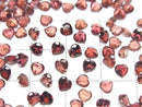 [Video] High Quality Mozambique Garnet AAA Loose Stone Heart Cut 4x4mm 10pcs