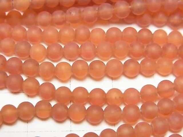 [Video] Frost Carnelian Round 4mm 1strand beads (aprx. 15 inches/37 cm)