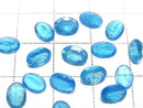 [Video] High Quality Neon Blue Apatite AAA Loose Stone Oval Faceted 7x5mm 2pcs