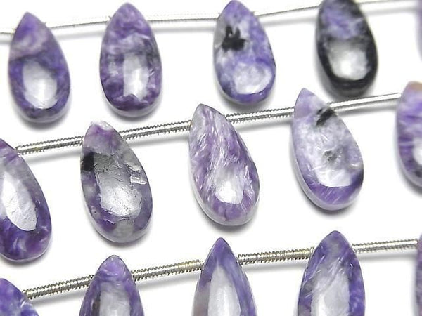 [Video] Charoite AA++ Pear Shape (Smooth) 15x7mm 1strand (10pcs)