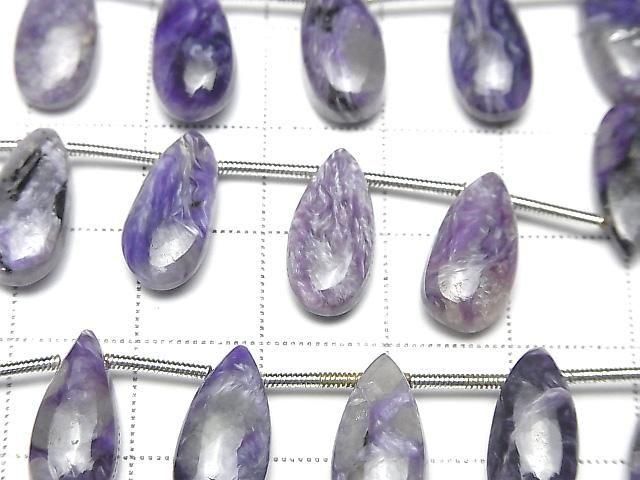 [Video] Charoite AA++ Pear Shape (Smooth) 15x7mm 1strand (10pcs)