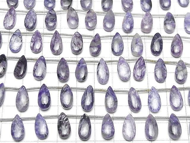 [Video] Charoite AA++ Pear Shape (Smooth) 15x7mm 1strand (10pcs)