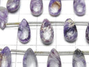 [Video] Charoite AA Pear Shape (Smooth) 15x7mm 1strand (10pcs)