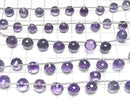 [Video] High Quality Amethyst AAA Onion Faceted Briolette 1 strand (8 pcs)