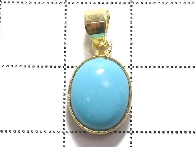 [Video][One of a kind] Kingman Turquoise AAA Pendant 18KGP NO.231