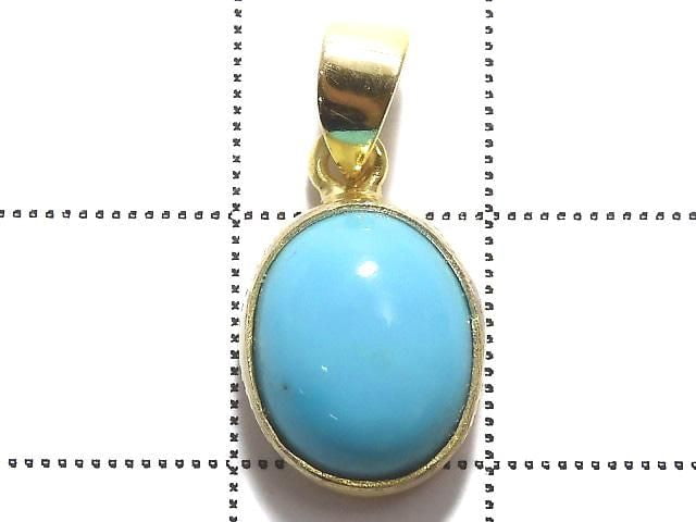 [Video][One of a kind] Kingman Turquoise AAA Pendant 18KGP NO.232