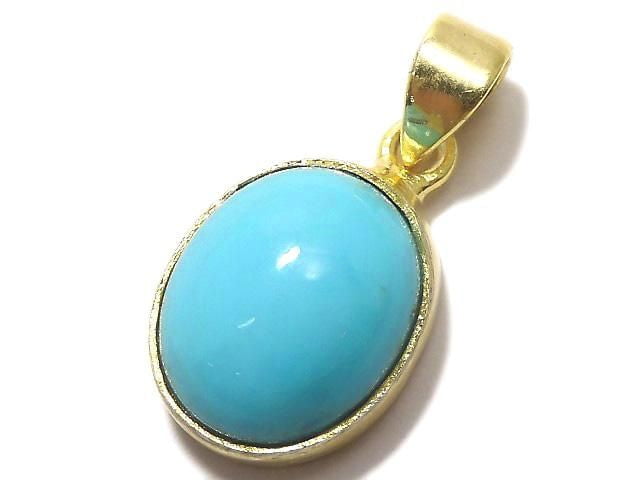 [Video][One of a kind] Kingman Turquoise AAA Pendant 18KGP NO.234