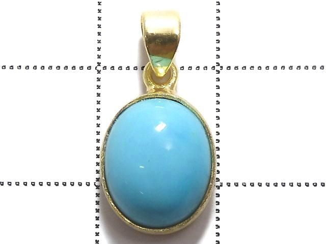 [Video][One of a kind] Kingman Turquoise AAA Pendant 18KGP NO.234