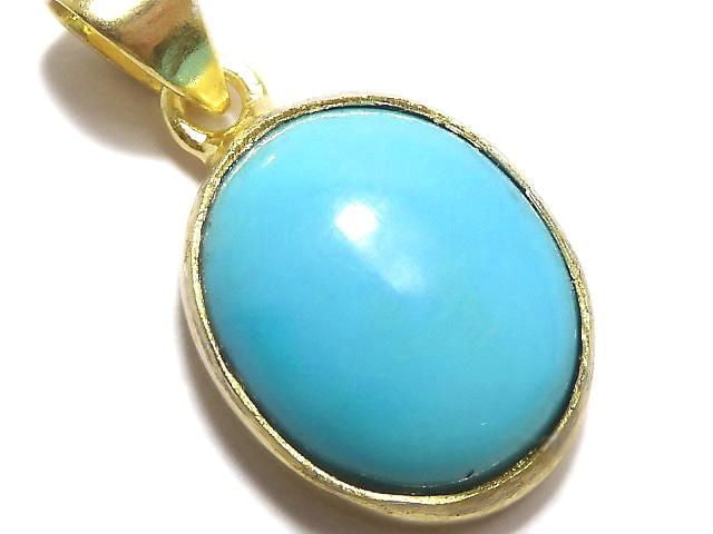 [Video][One of a kind] Kingman Turquoise AAA Pendant 18KGP NO.238