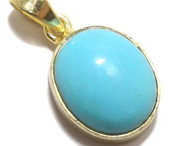 [Video][One of a kind] Kingman Turquoise AAA Pendant 18KGP NO.239