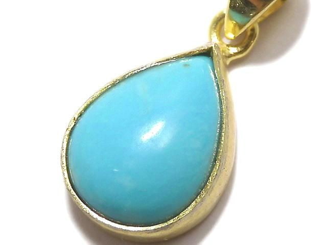 [Video][One of a kind] Kingman Turquoise AAA Pendant 18KGP NO.246
