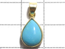 [Video][One of a kind] Kingman Turquoise AAA Pendant 18KGP NO.246