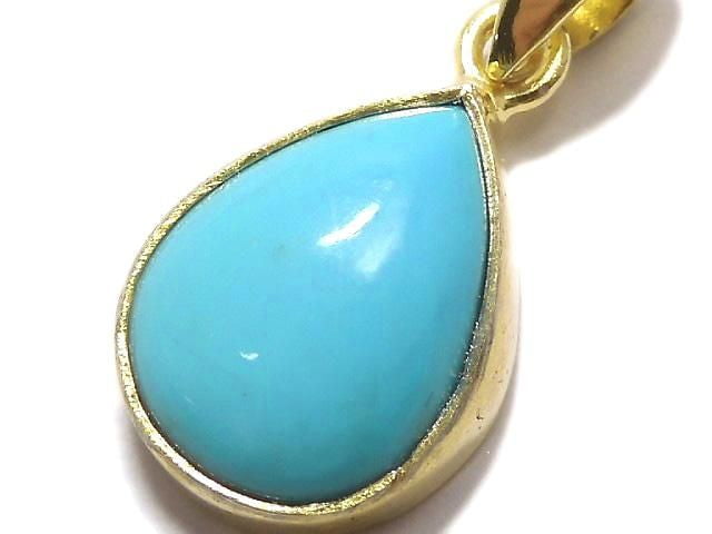 [Video][One of a kind] Kingman Turquoise AAA Pendant 18KGP NO.247