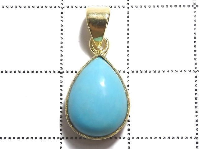 [Video][One of a kind] Kingman Turquoise AAA Pendant 18KGP NO.249
