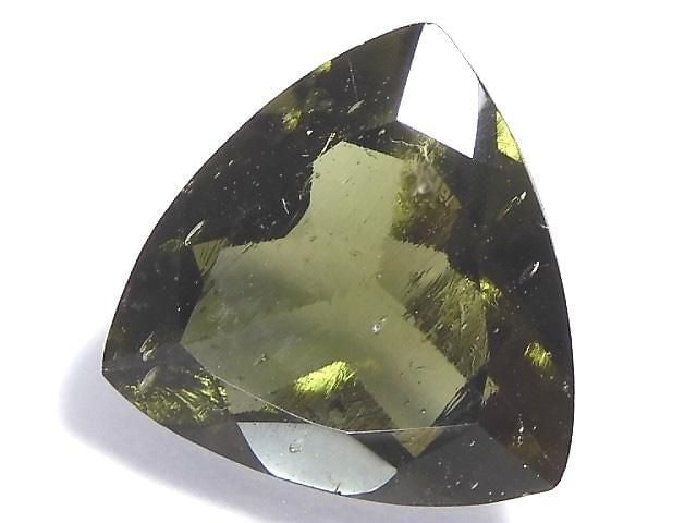 [Video][One of a kind] High Quality Moldavite AAA Faceted Loose stone 1pc NO.155