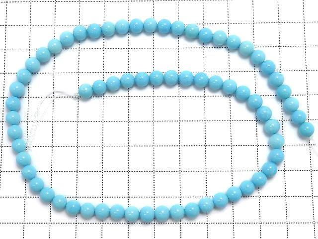 [Video][One of a kind] Arizona Sleeping Beauty Turquoise AAAA Round 6mm 1strand beads (approx. 16 inches/39 cm) NO. 2
