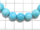 [Video][One of a kind] Arizona Sleeping Beauty Turquoise AAAA Round 9mm Bracelet NO.1