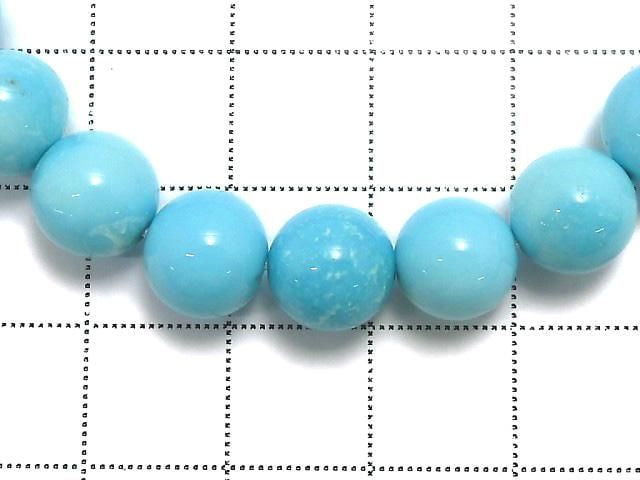 [Video][One of a kind] Arizona Sleeping Beauty Turquoise AAAA Round 9mm Bracelet NO.1