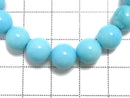 [Video][One of a kind] Arizona Sleeping Beauty Turquoise AAAA Round 9mm Bracelet NO.2