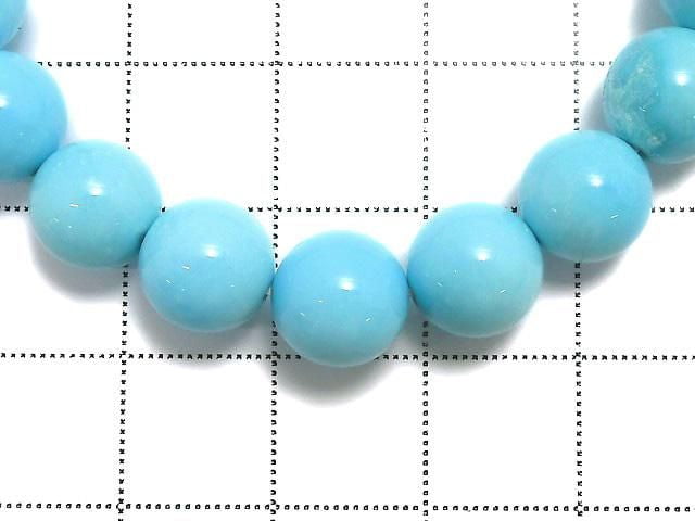 [Video][One of a kind] Arizona Sleeping Beauty Turquoise AAAA Round 9mm Bracelet NO.2